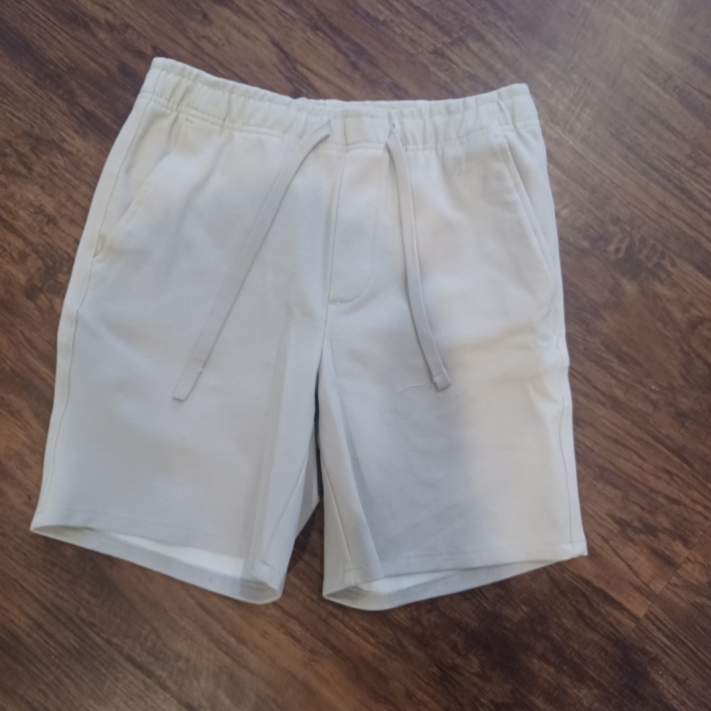 Zara Men's Athletic Cream Shorts (Size Small)